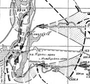 Местоположение Ахмалахти на военной карте 1944