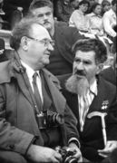 Е. Халдей и В. Леонов, дважды Герой Советского Союза Фото Ю. Левина. Архив С. Н. Дащинского 