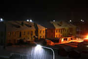 Поселок полярной ночью