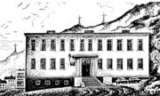 Здание Мурманского морского биологического института. Рисунок Архив С. Н. Дащинского 