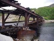 Разрушенный мост на Новую Титовку