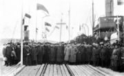 Открытие города Романов-на-Мурмане. В Мурманском порту. Сентябрь 1916 г.