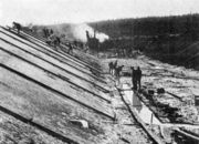 Строительство канала ГЭС. 1933