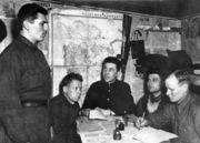 Партийное бюро 2-го батальона 63-й бригады морской пехоты СФ. 1943 г. Из фондов МИНО 