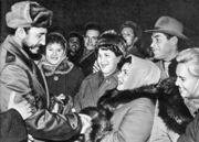 Мурманчане встречают кубинского лидера. 27.04.1963